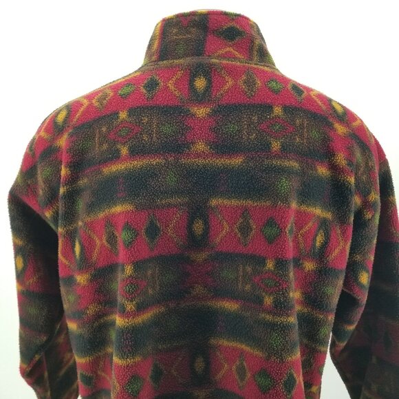Vintage Ben Aipa Surd Aztec Print Fleece Size Large Made In USA - Picture 4 of 9